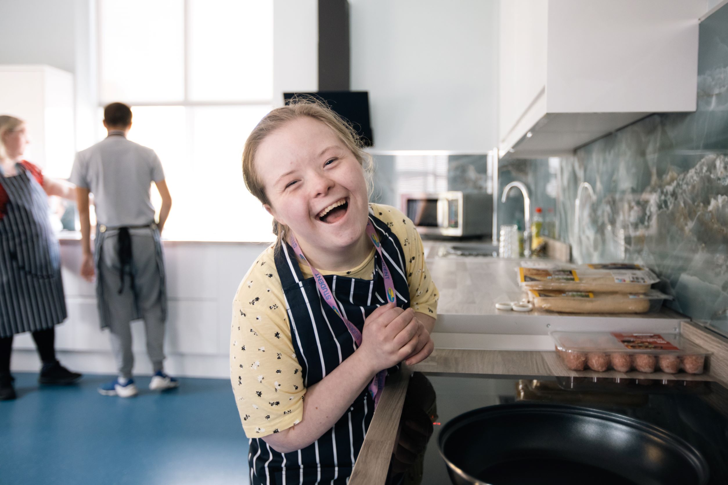 Prep For Life student using the Independent Living Suite 