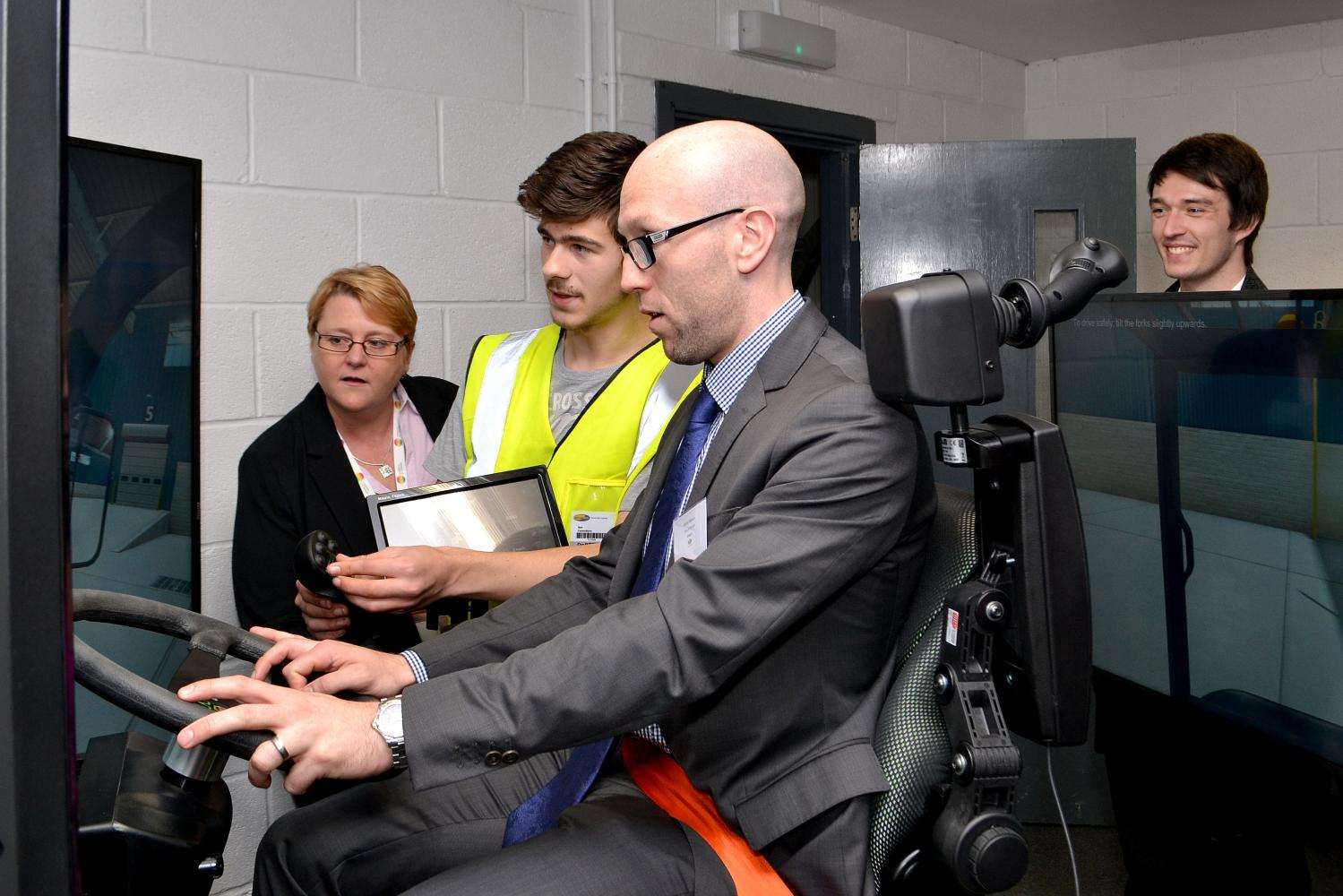 FLT simulator room, logistics centre at Wirral Met Twelve Quays Campus STEM Centre