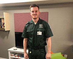 Health And Social Care Case Study Josh Platt Wearing Uniform